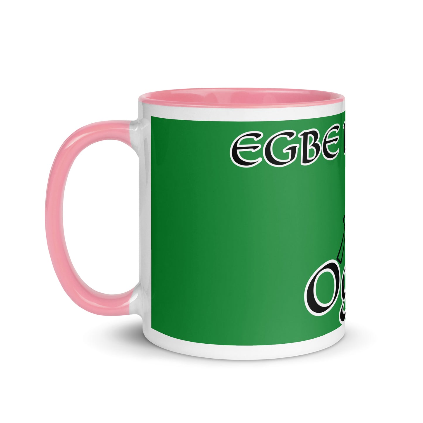 Egbe Ogun Green Mug with Color Inside