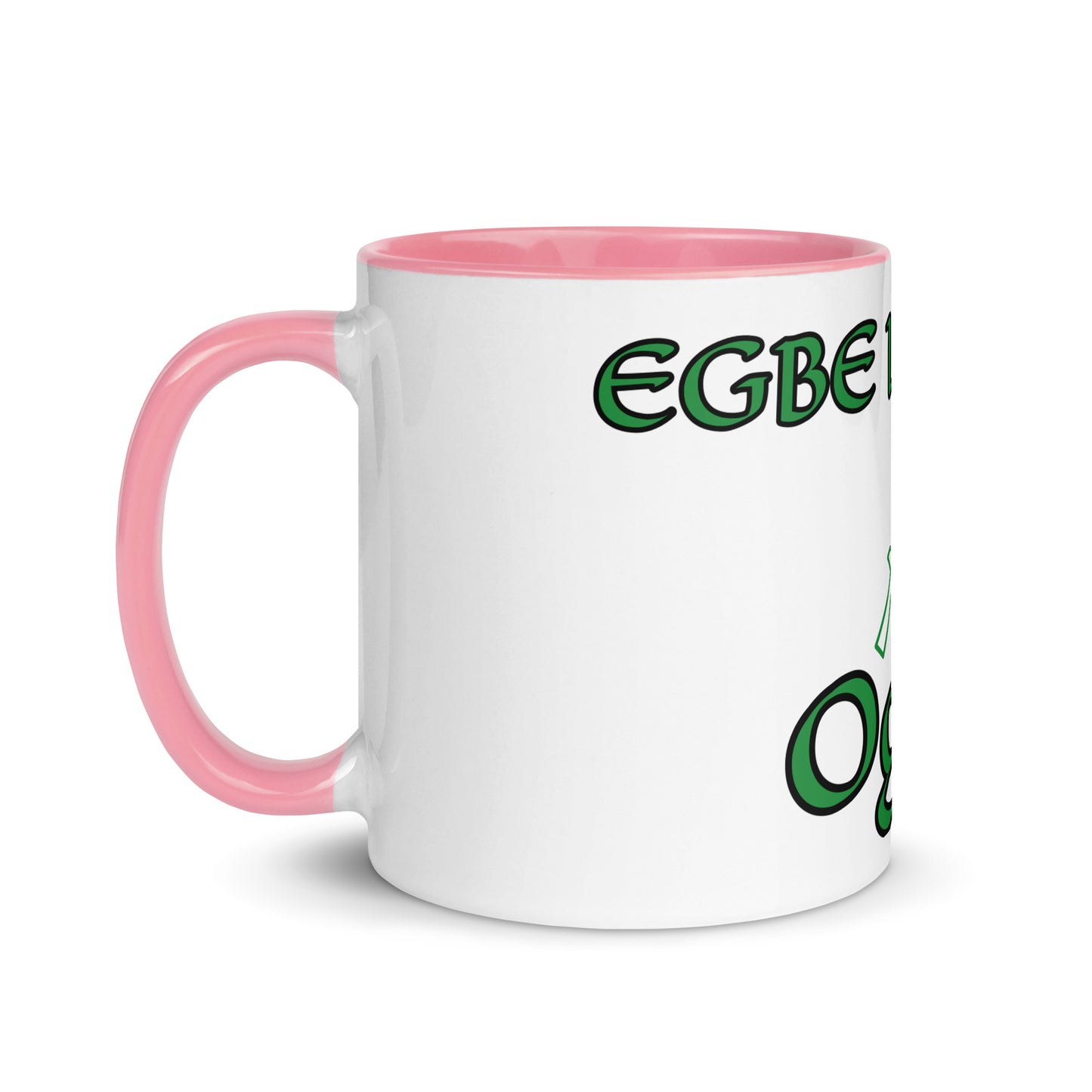 Egbe Ogun White Mug with Color Inside