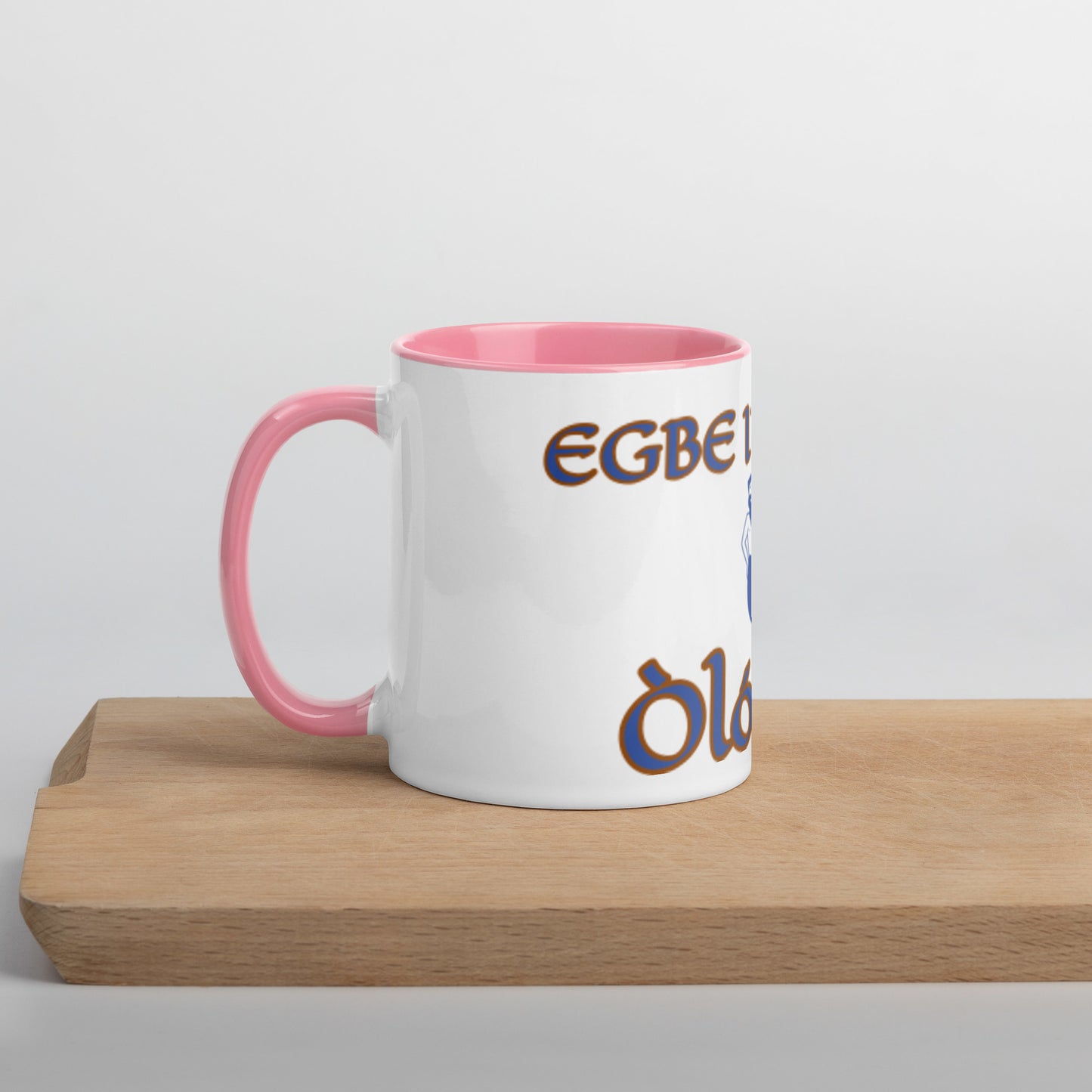 Egbe Olokun white Mug with Color Inside