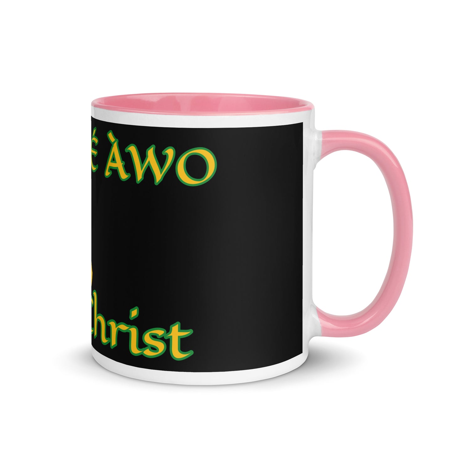 Egbe Jesus Christ black Mug with Color Inside