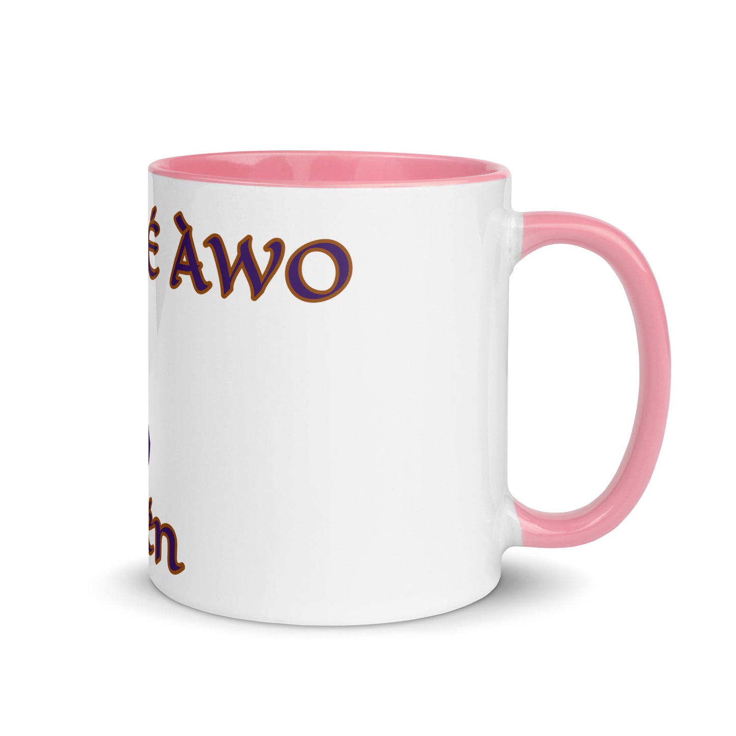 Egbe Amen 2 white Mug with Color Inside