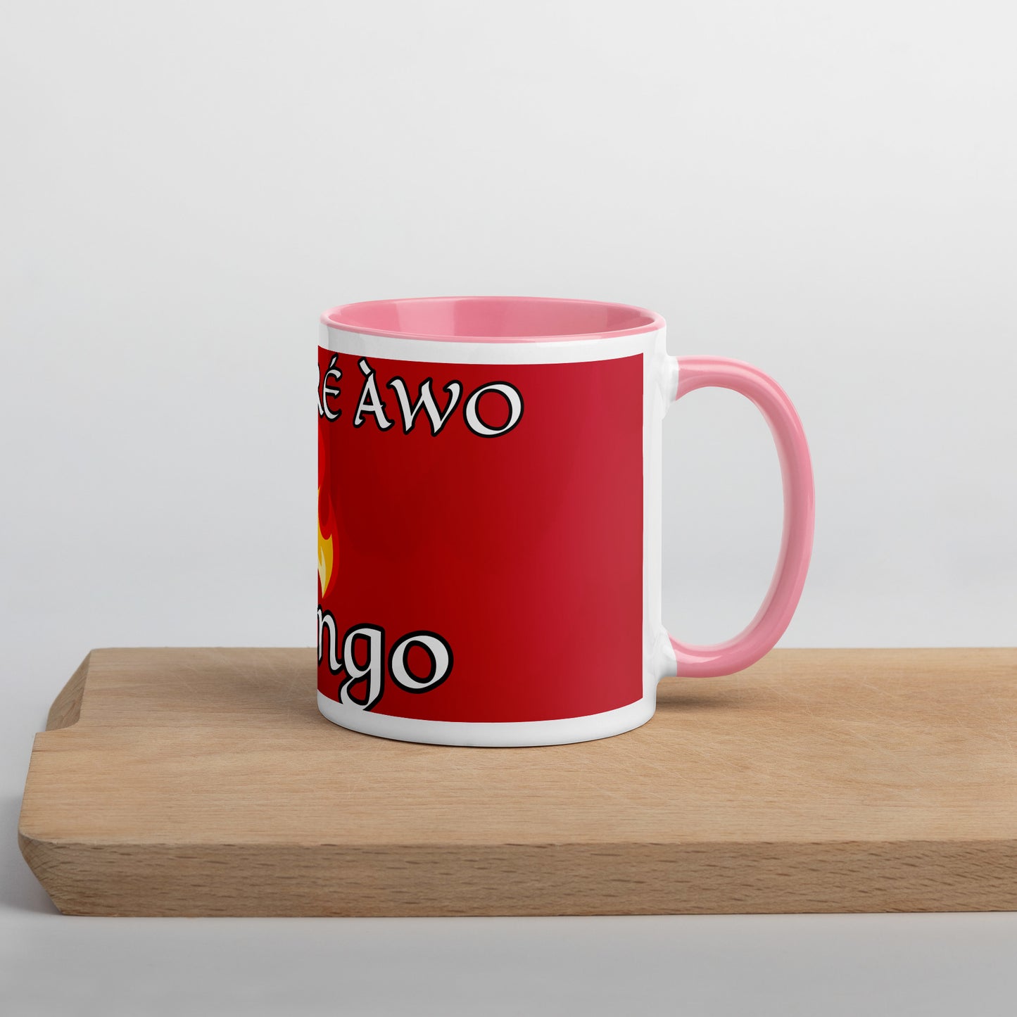 Egbe Shango Red Mug with Color Inside