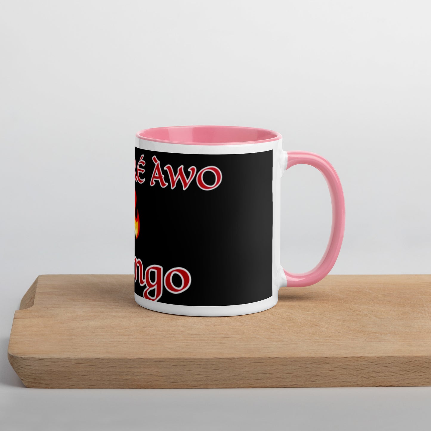 Egbe Shango Black Mug with Color Inside