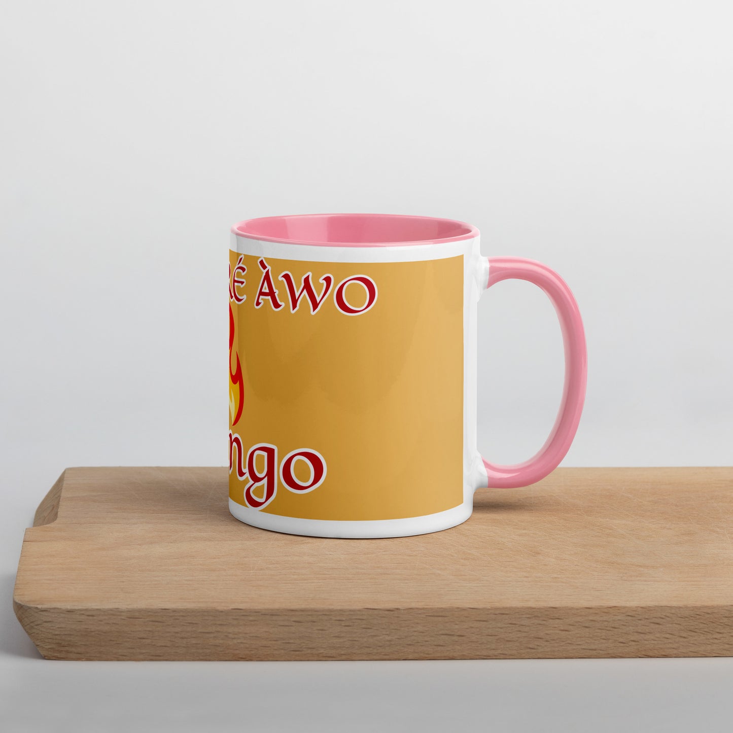 Egbe Shango Gold Mug with Color Inside