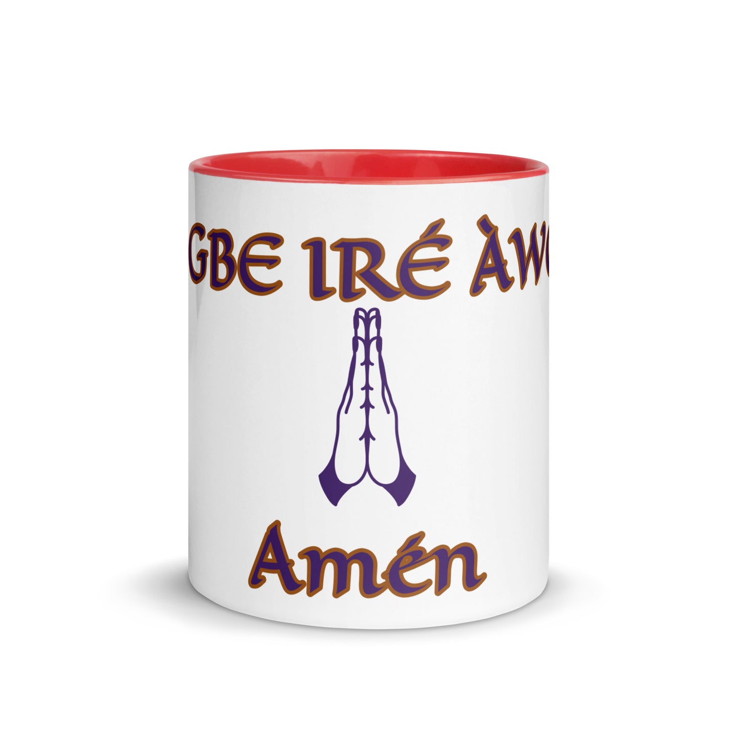 Egbe Amen 2 white Mug with Color Inside