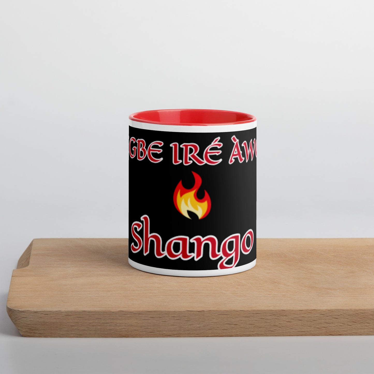 Egbe Shango Black Mug with Color Inside