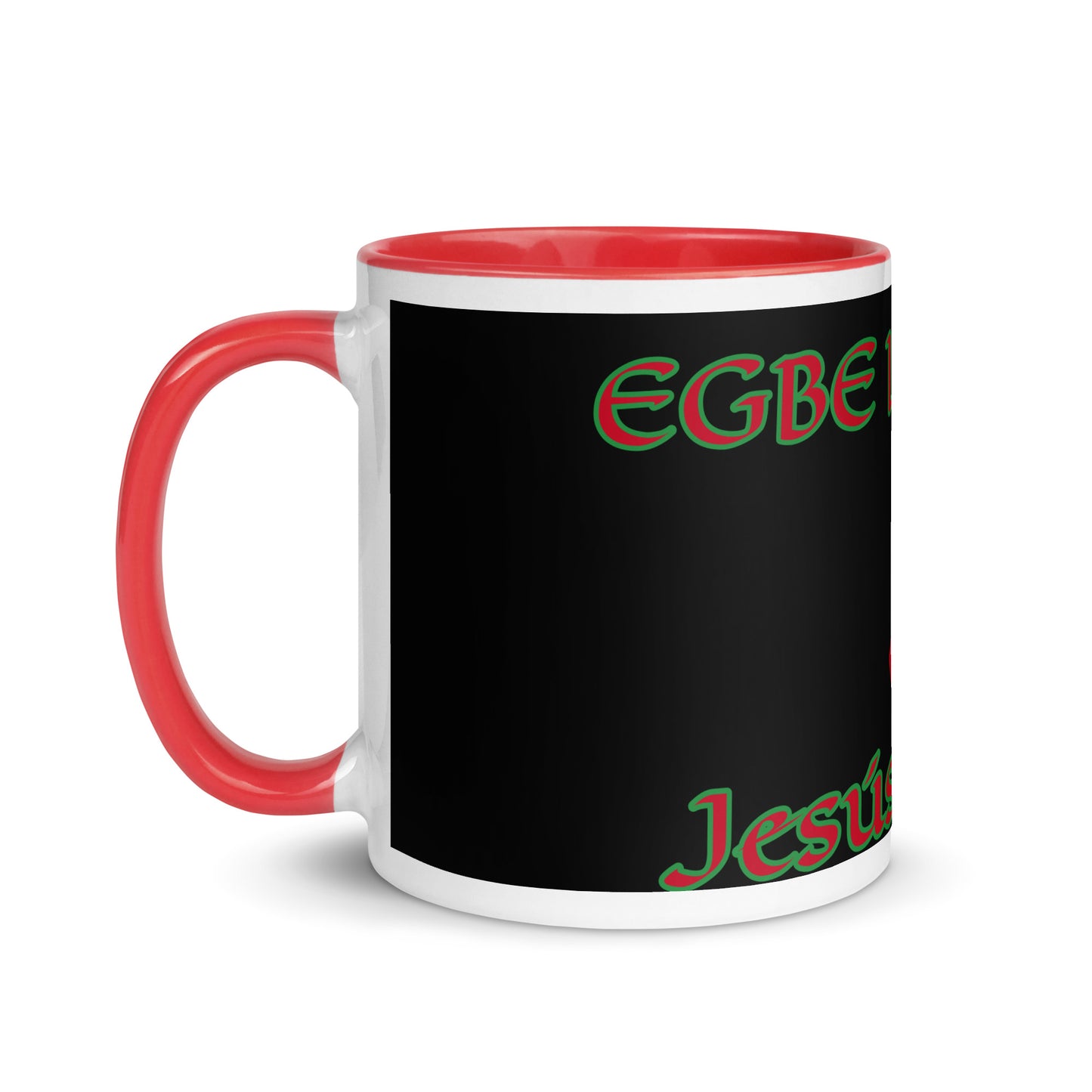 Egbe Jesús Cristo 1 black Mug with Color Inside