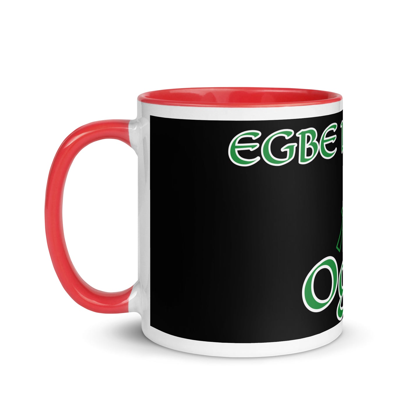 Egbe Ogun Black Mug with Color Inside