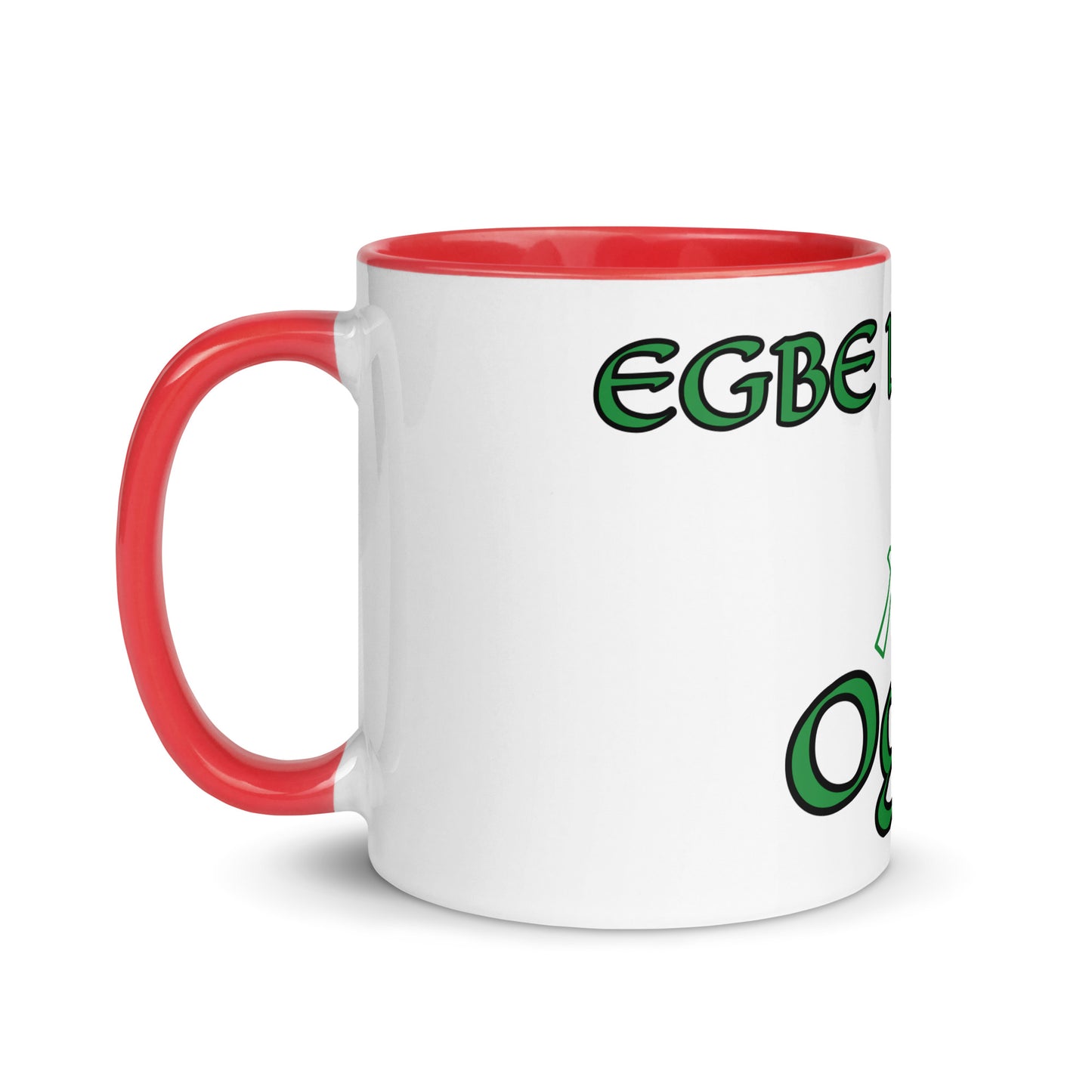 Egbe Ogun White Mug with Color Inside