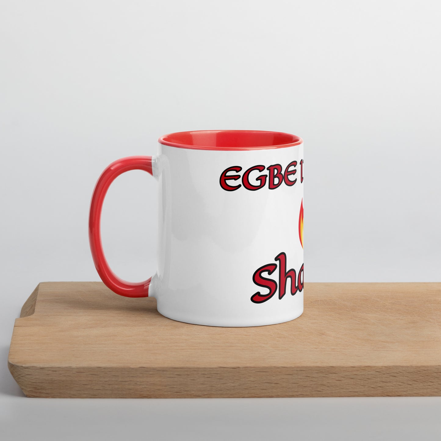 Egbe Shango White Mug with Color Inside