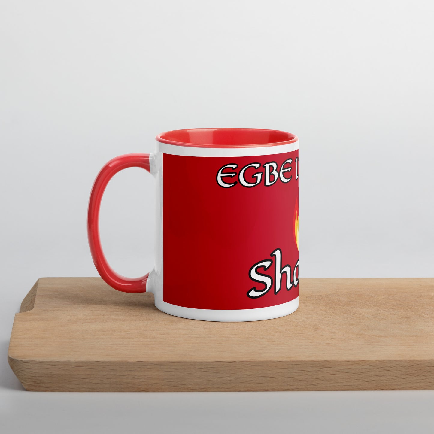 Egbe Shango Red Mug with Color Inside