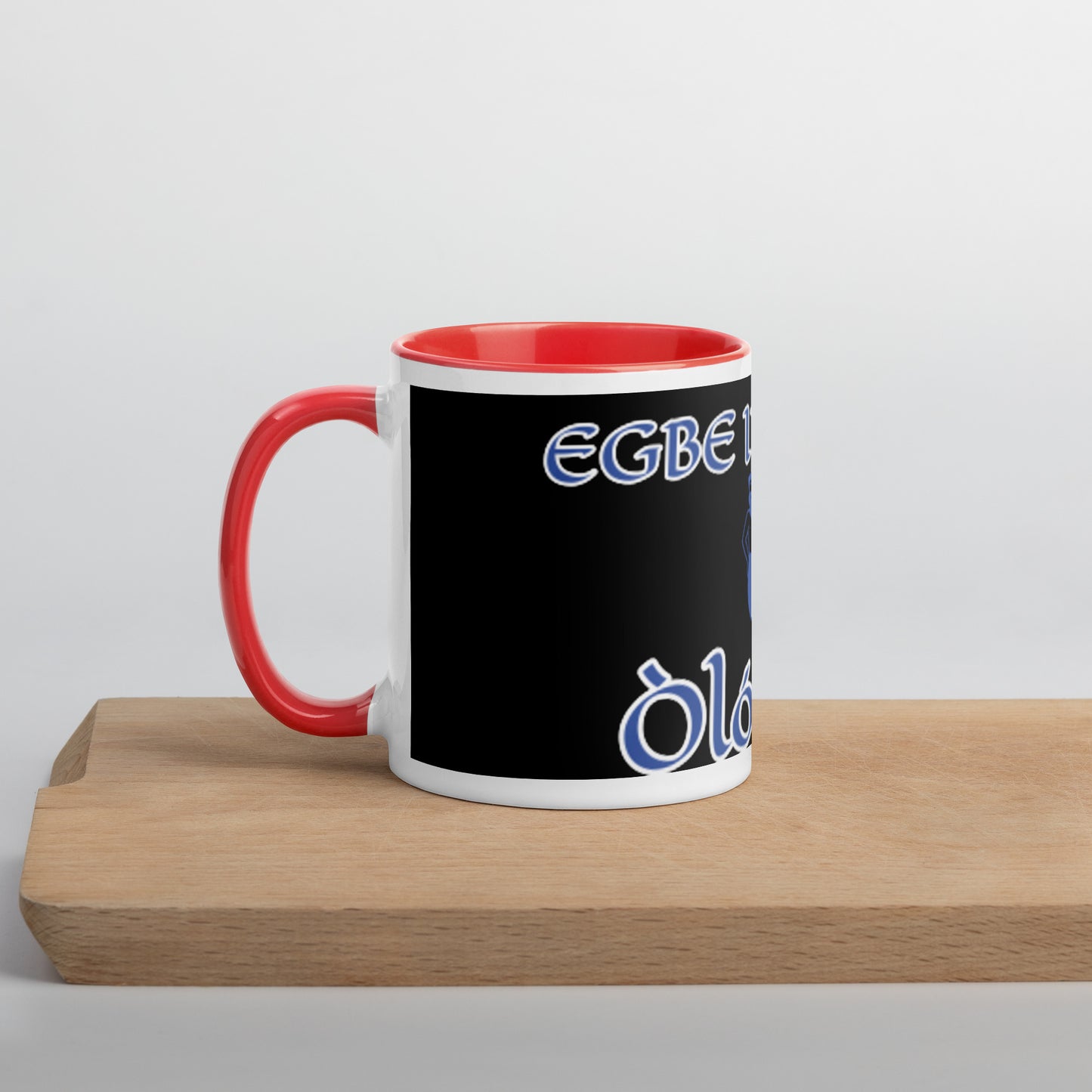 Egbe Olokun black Mug with Color Inside