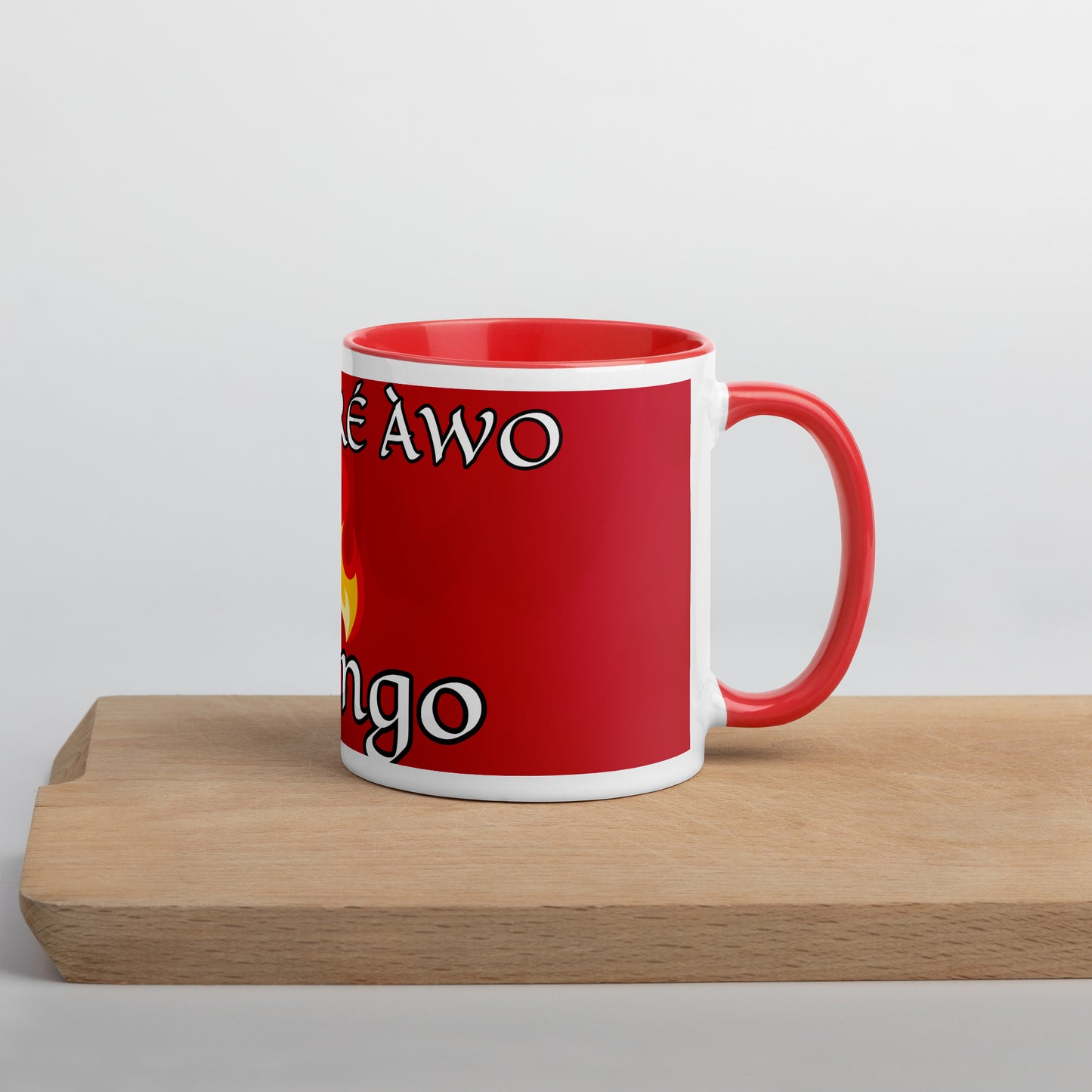 Egbe Shango Red Mug with Color Inside