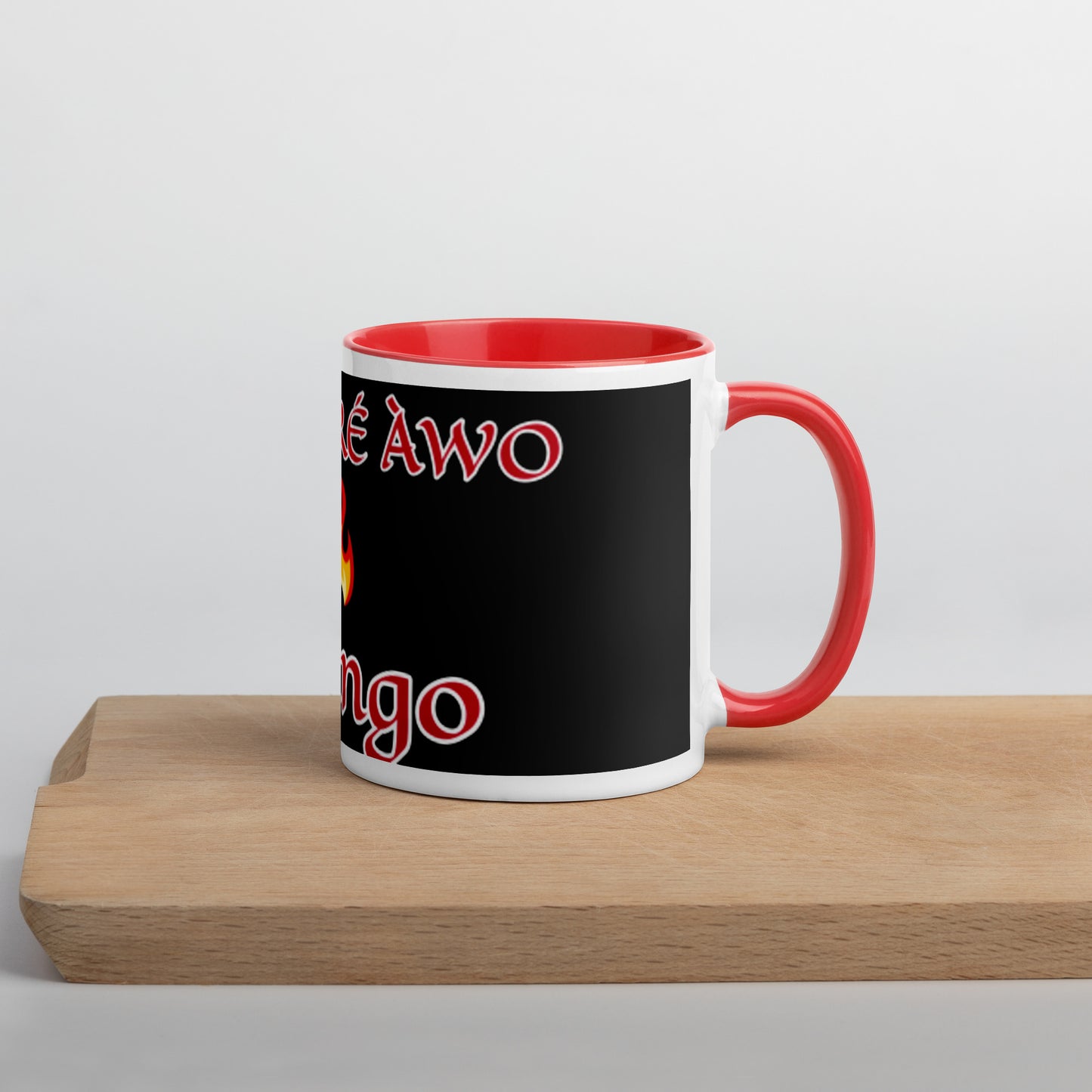 Egbe Shango Black Mug with Color Inside