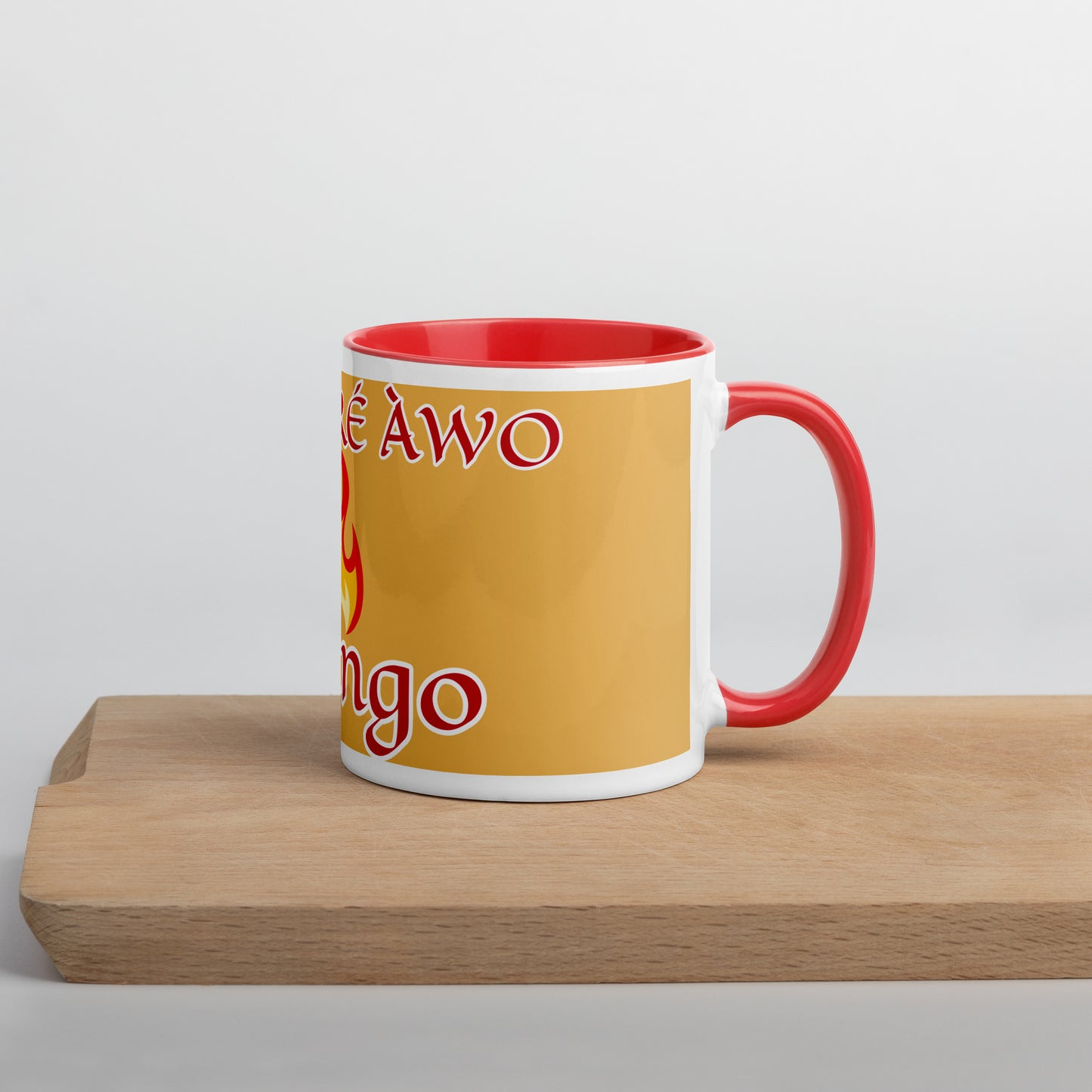 Egbe Shango Gold Mug with Color Inside