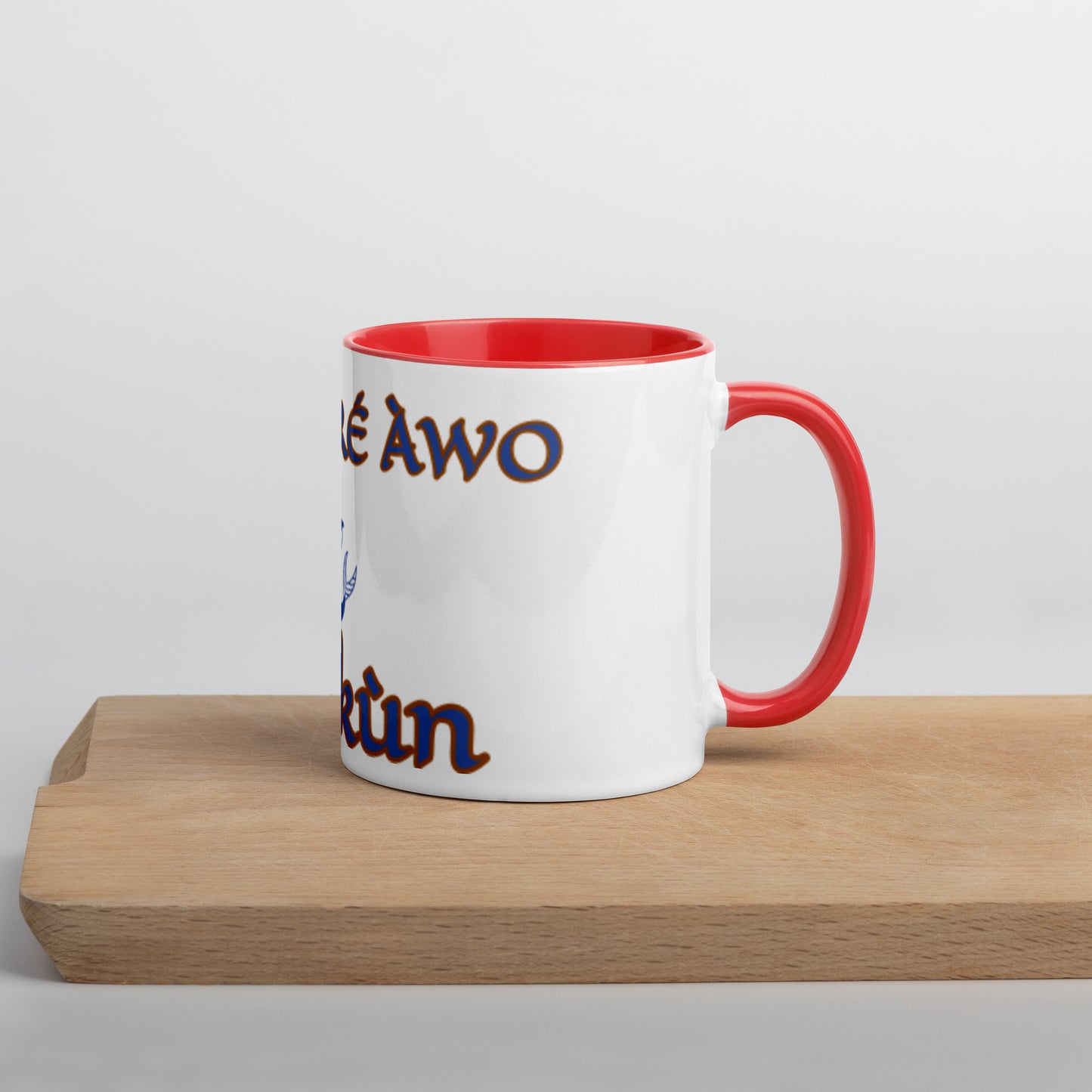 Egbe Olokun white Mug with Color Inside