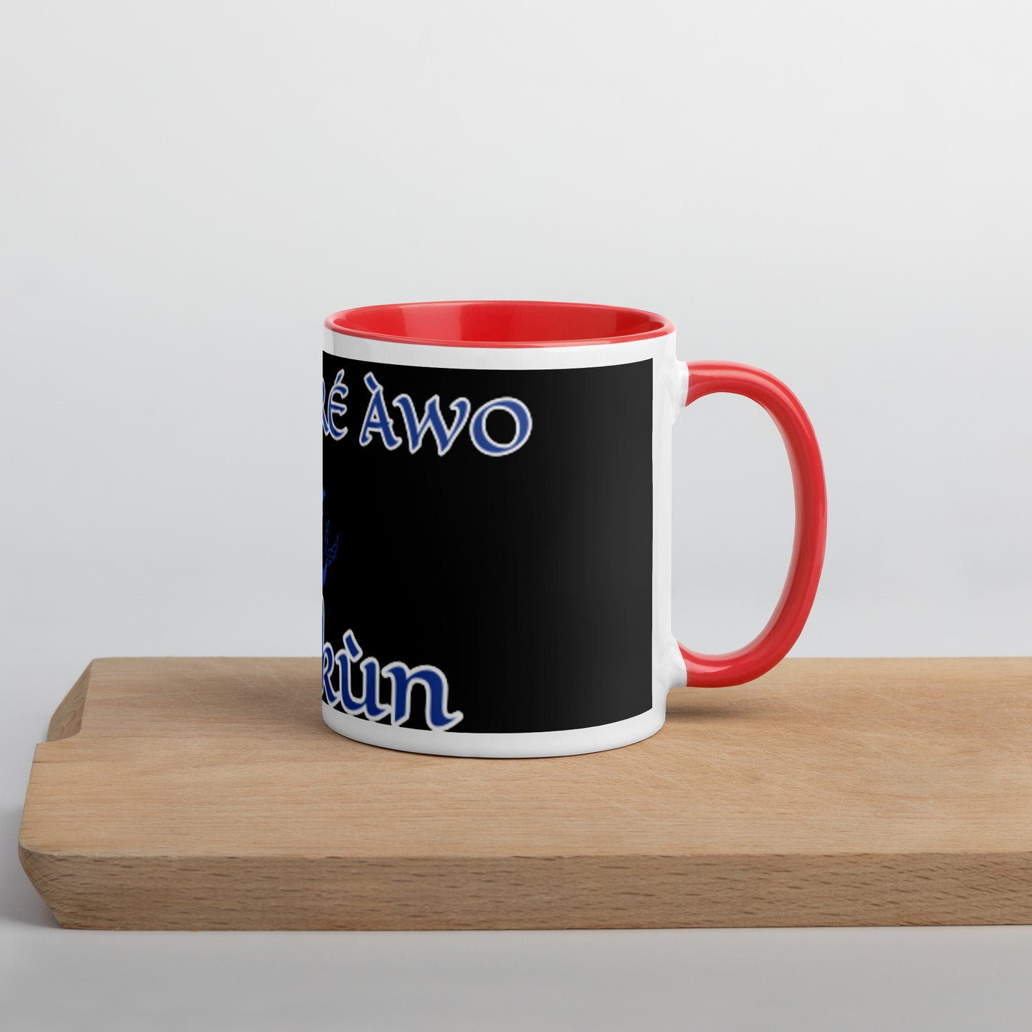 Egbe Olokun black Mug with Color Inside