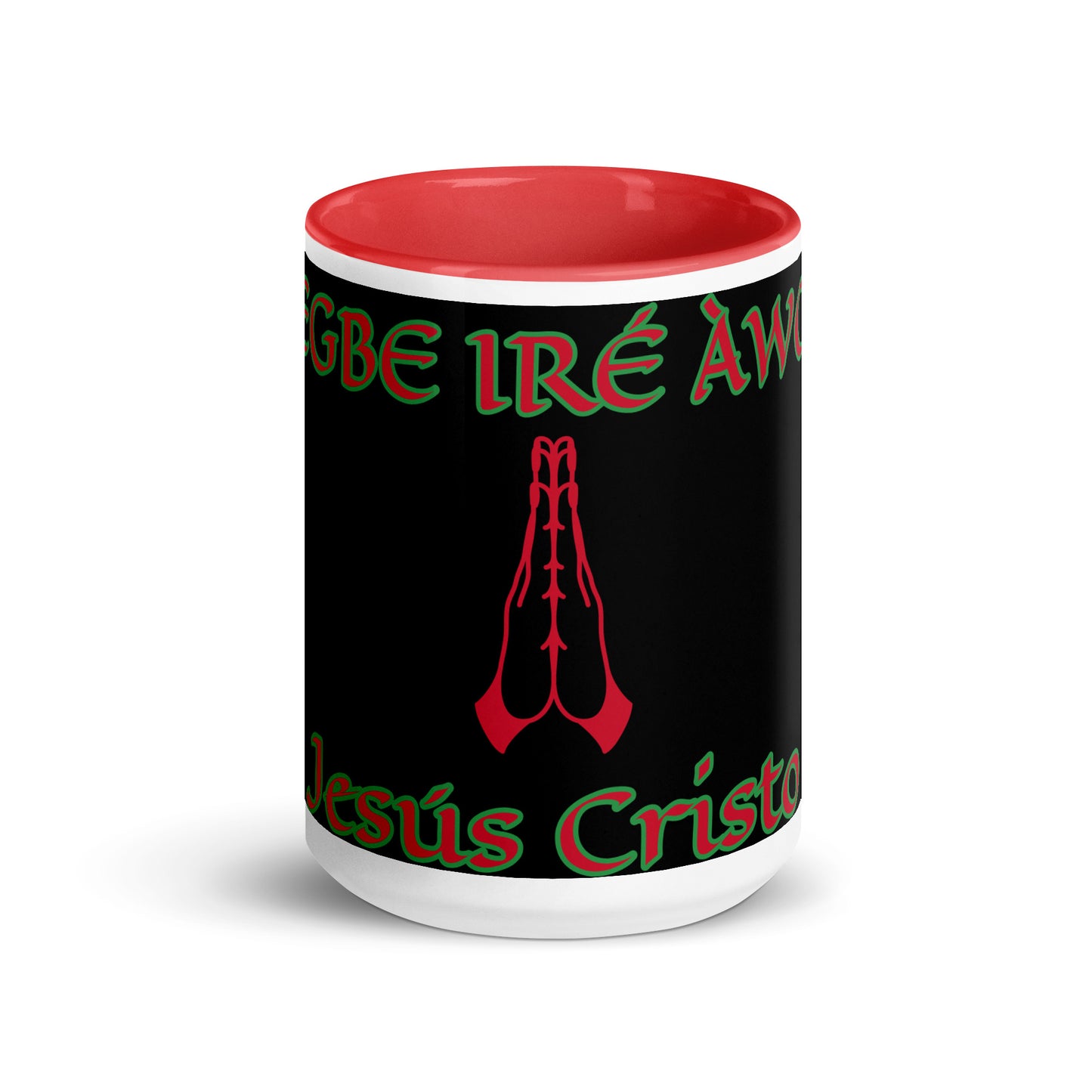 Egbe Jesús Cristo 1 black Mug with Color Inside