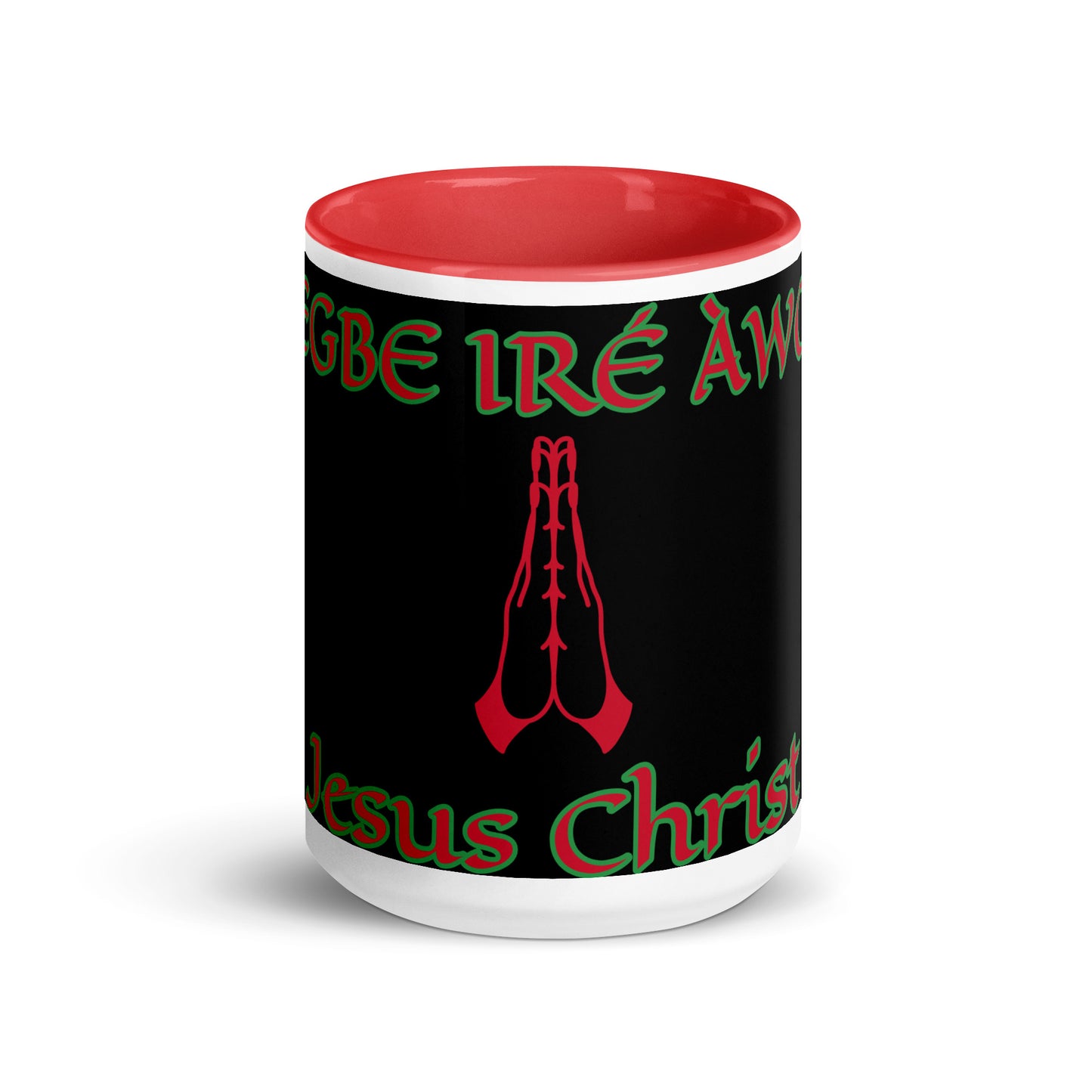 Egbe Jesus Christ 1 black Mug with Color Inside