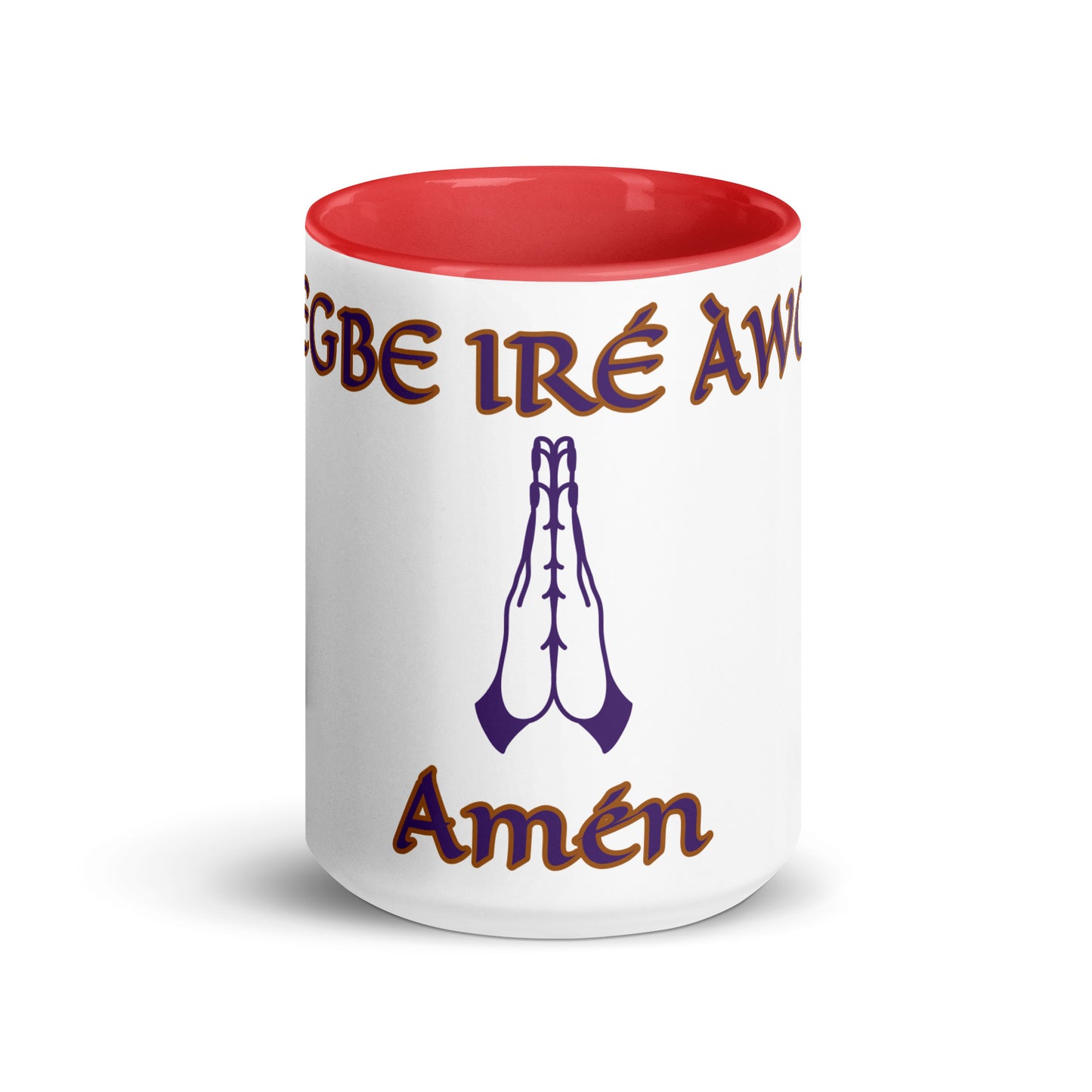 Egbe Amen 2 white Mug with Color Inside