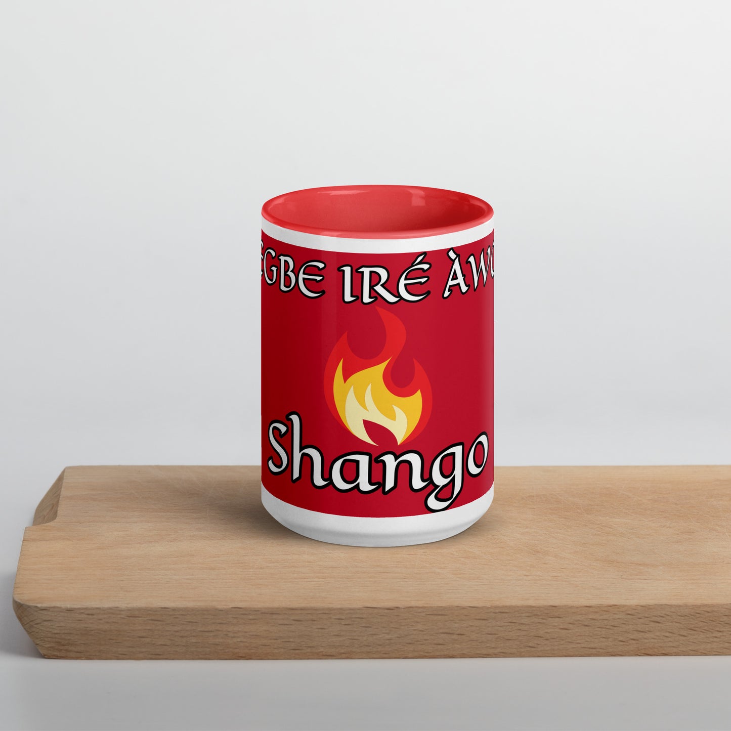 Egbe Shango Red Mug with Color Inside