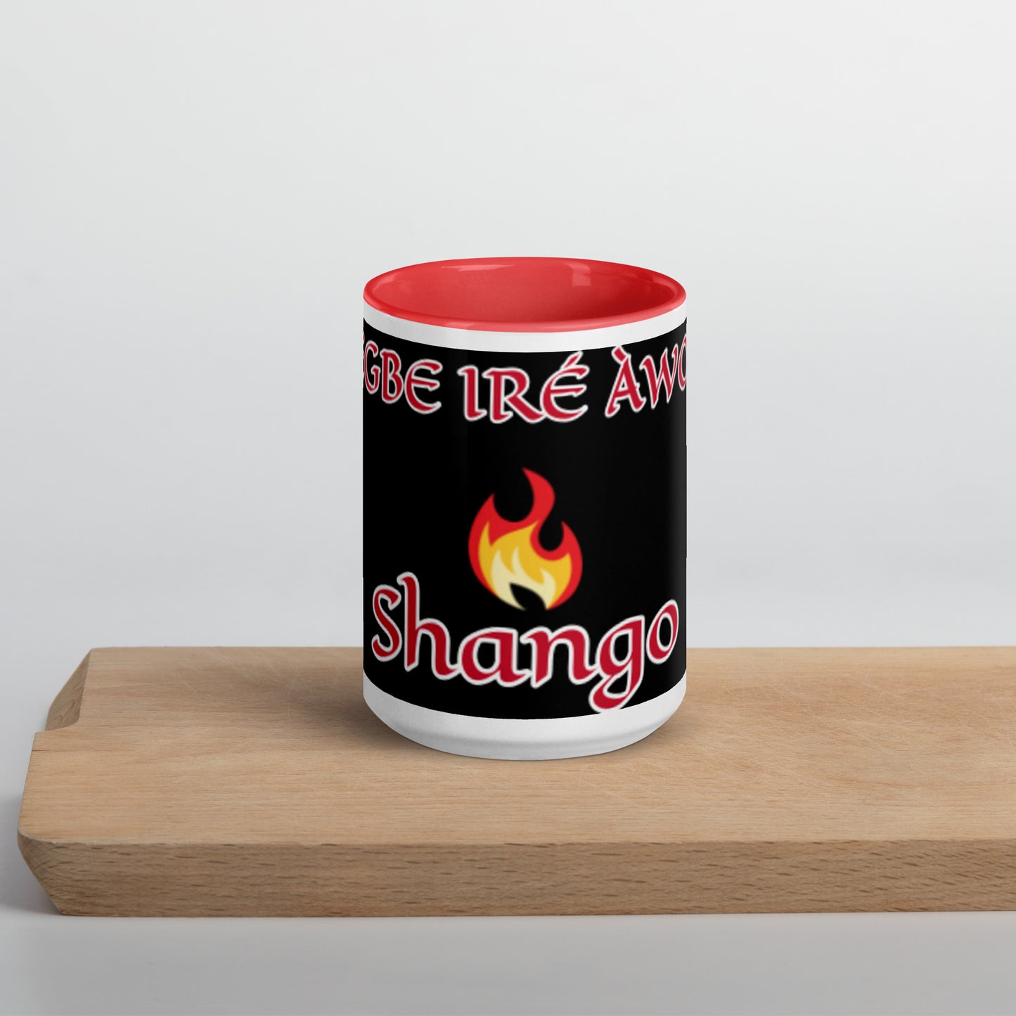 Egbe Shango Black Mug with Color Inside