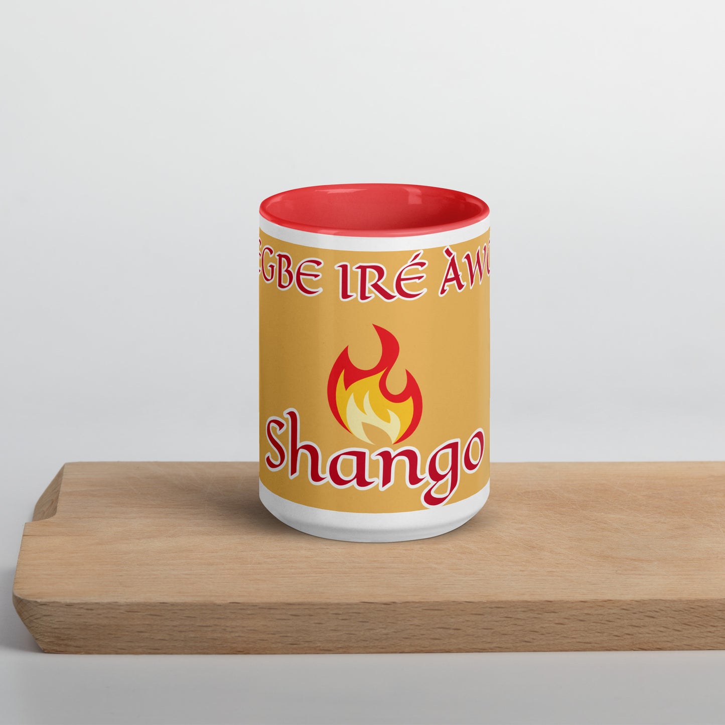 Egbe Shango Gold Mug with Color Inside