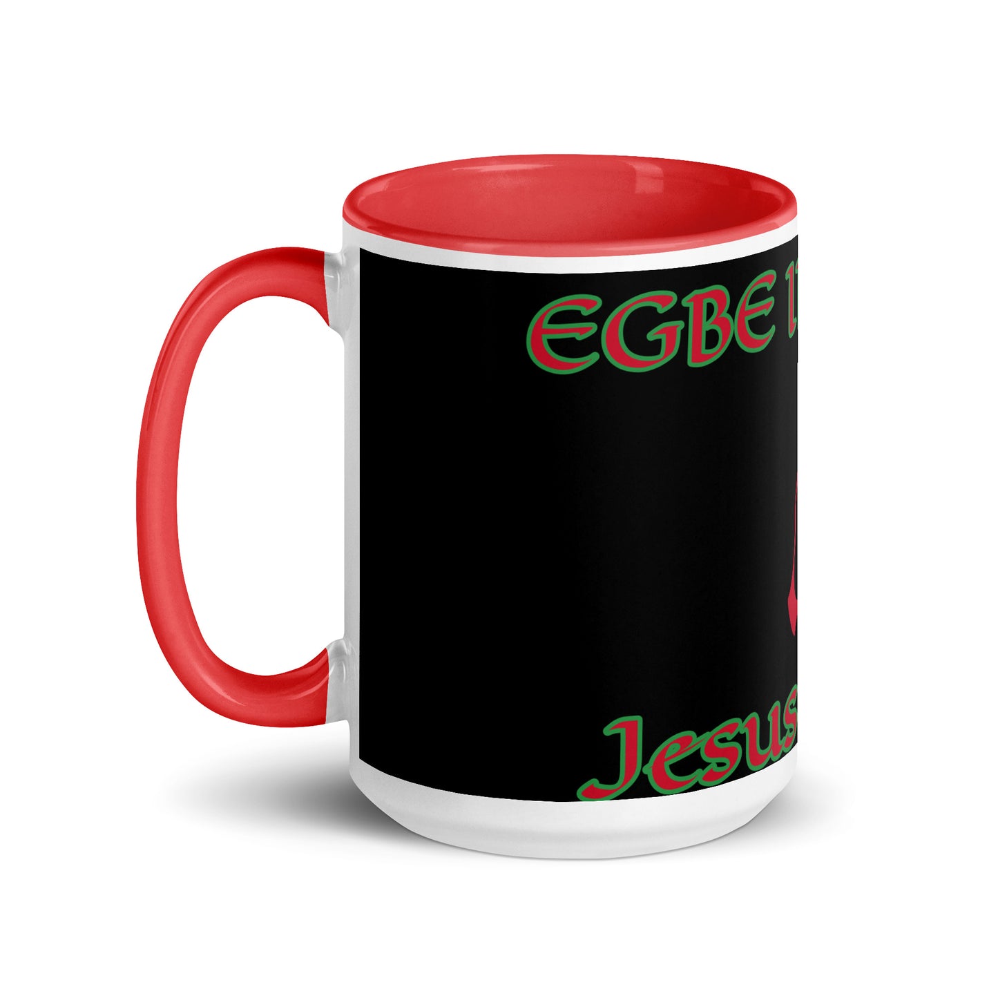 Egbe Jesus Christ 1 black Mug with Color Inside