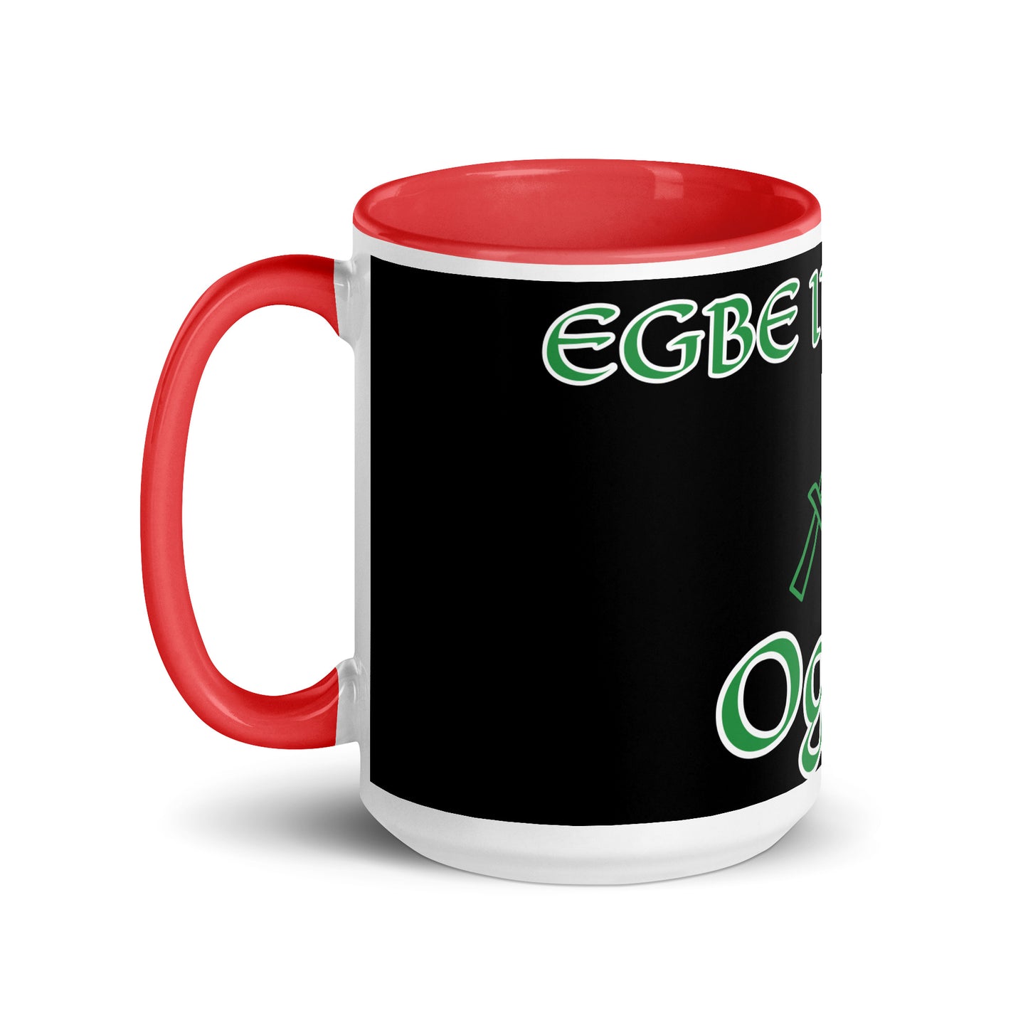 Egbe Ogun Black Mug with Color Inside