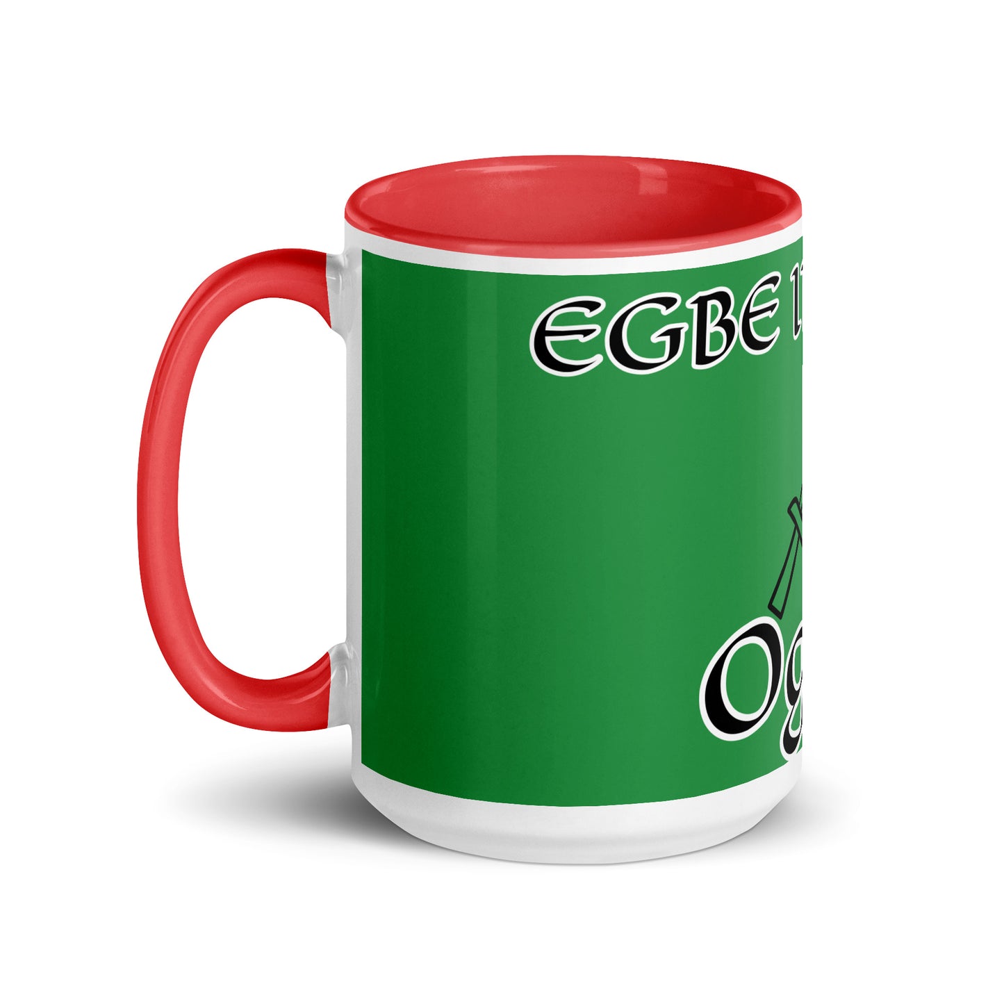 Egbe Ogun Green Mug with Color Inside