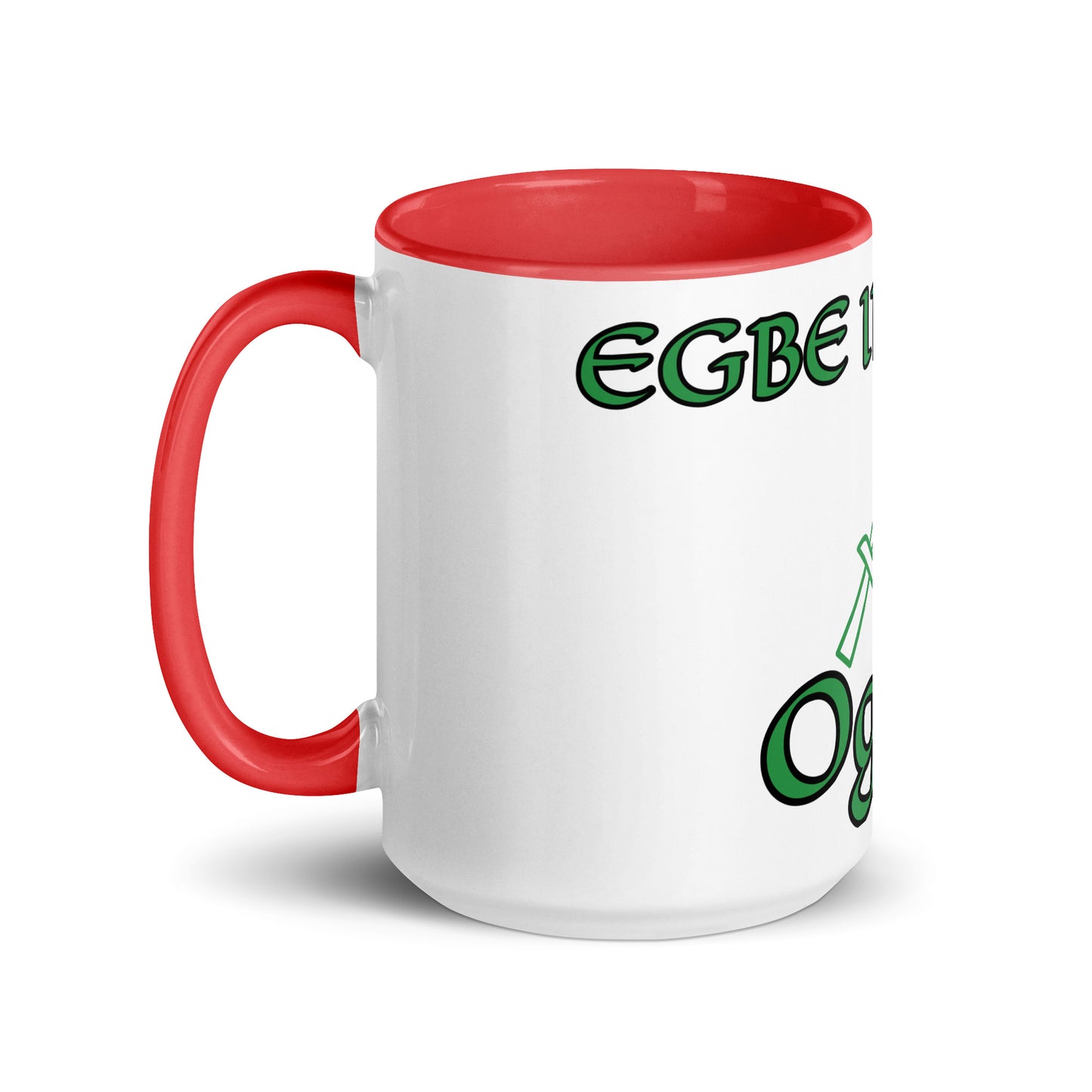 Egbe Ogun White Mug with Color Inside