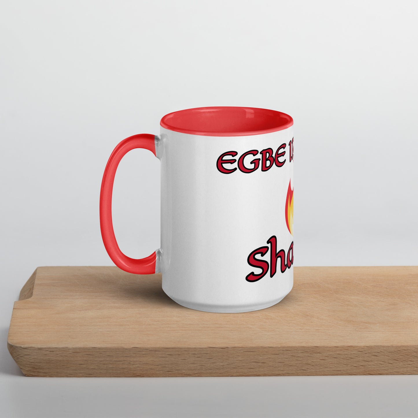 Egbe Shango White Mug with Color Inside