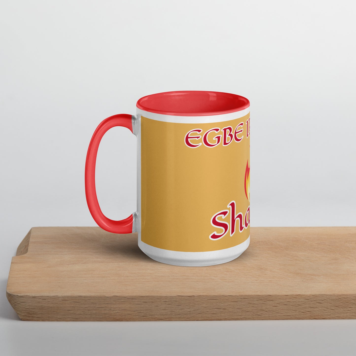 Egbe Shango Gold Mug with Color Inside