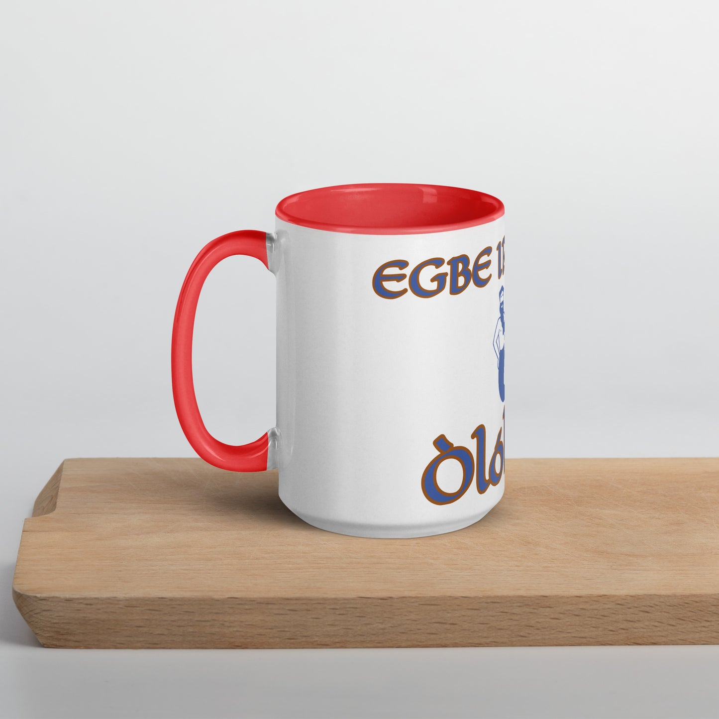 Egbe Olokun white Mug with Color Inside