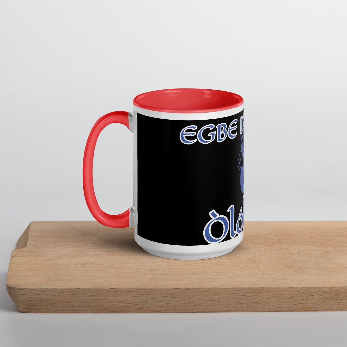 Egbe Olokun black Mug with Color Inside