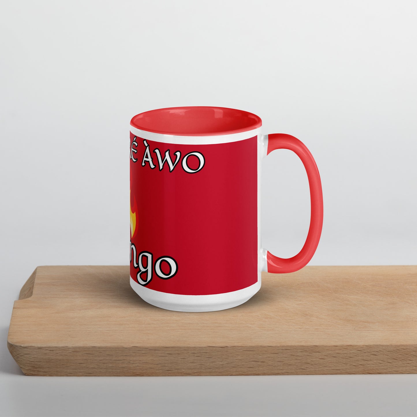 Egbe Shango Red Mug with Color Inside