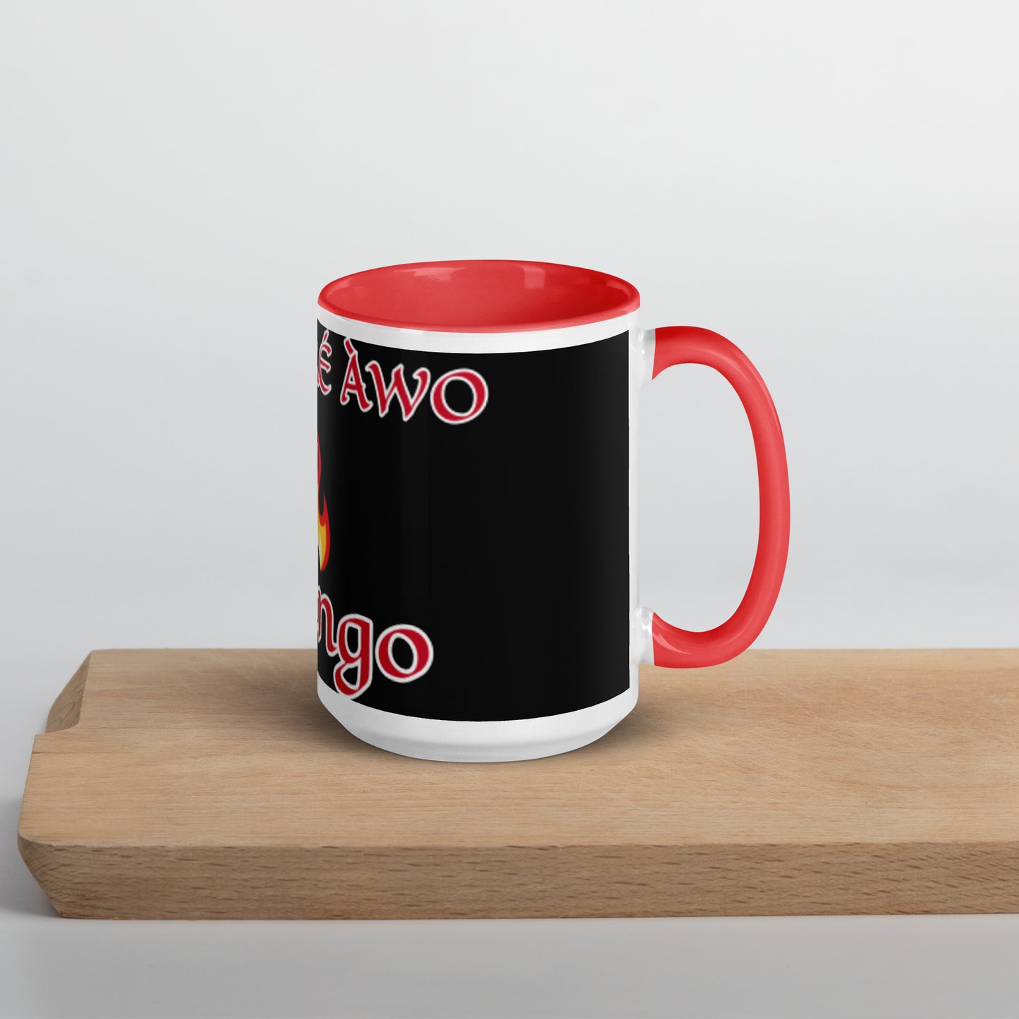 Egbe Shango Black Mug with Color Inside