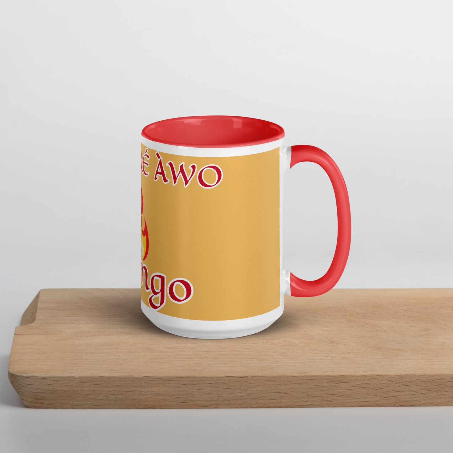 Egbe Shango Gold Mug with Color Inside