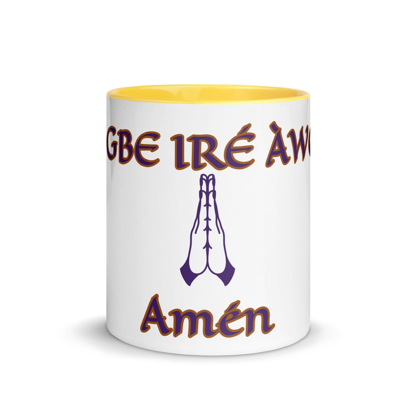 Egbe Amen 2 white Mug with Color Inside