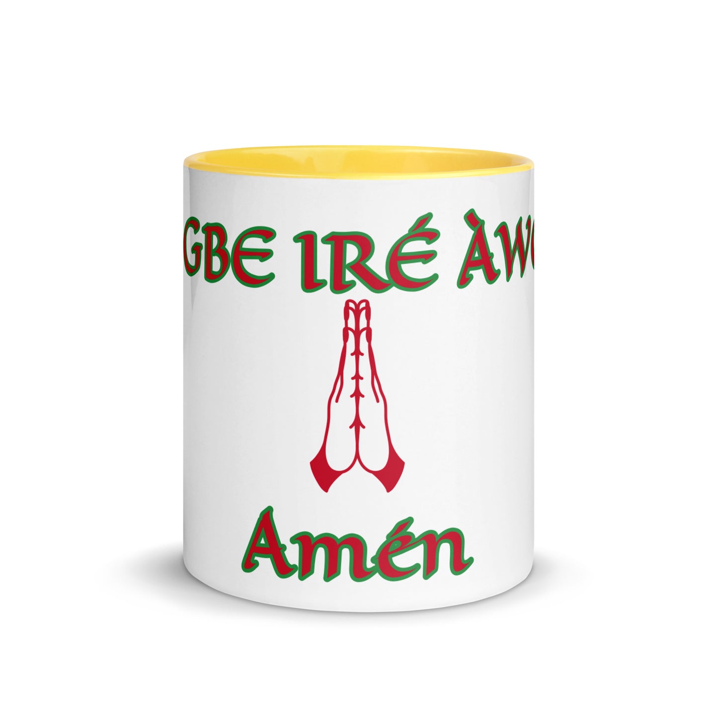 Egbe Amén 1 white Mug with Color Inside