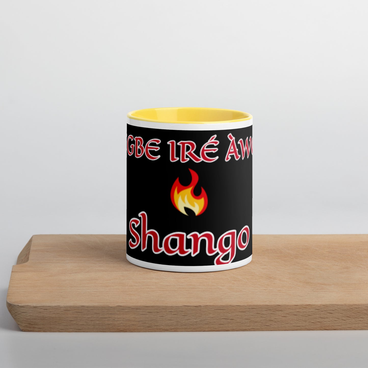 Egbe Shango Black Mug with Color Inside