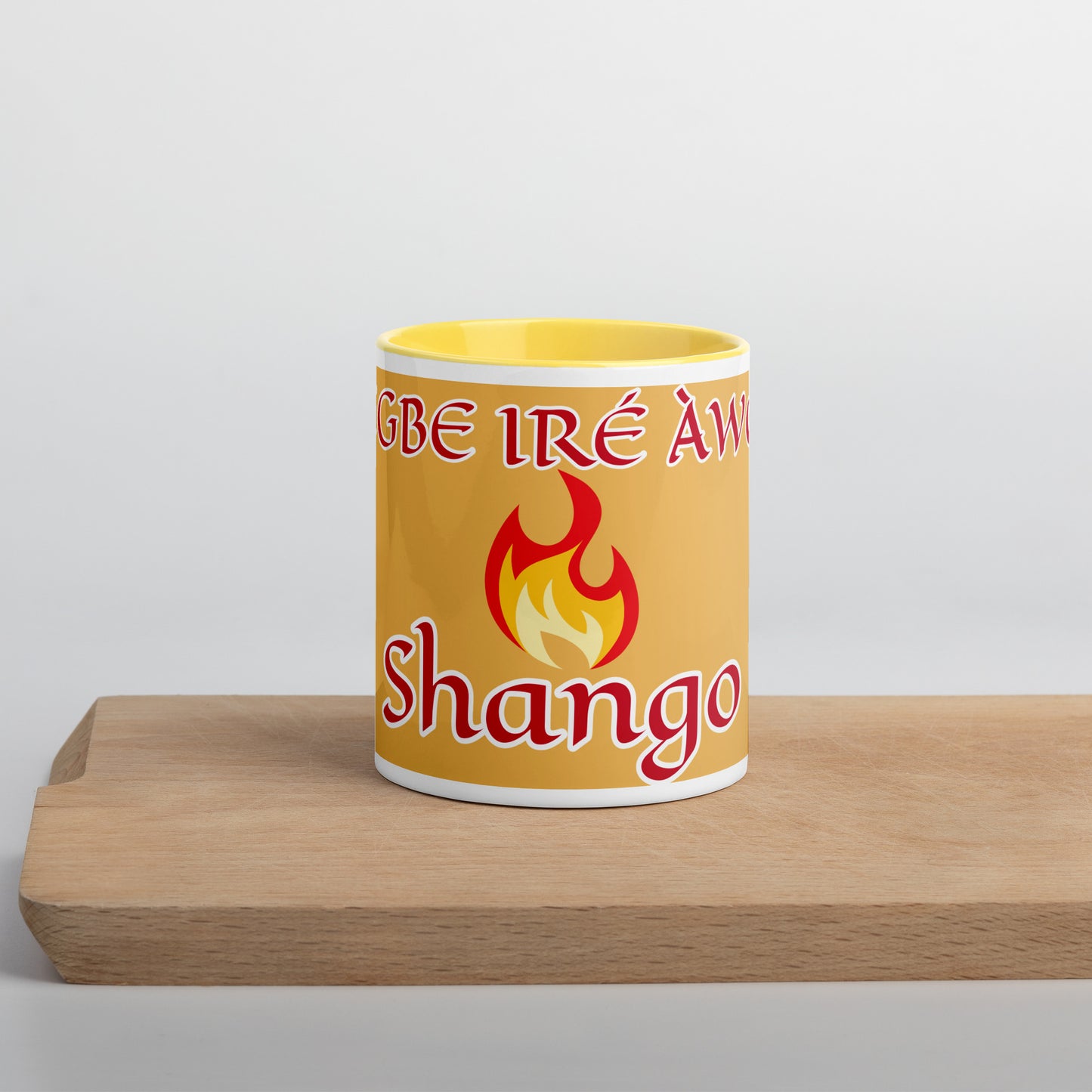 Egbe Shango Gold Mug with Color Inside