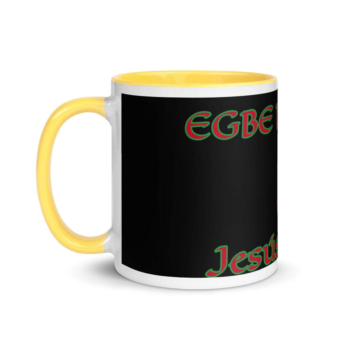 Egbe Jesús Cristo 1 black Mug with Color Inside