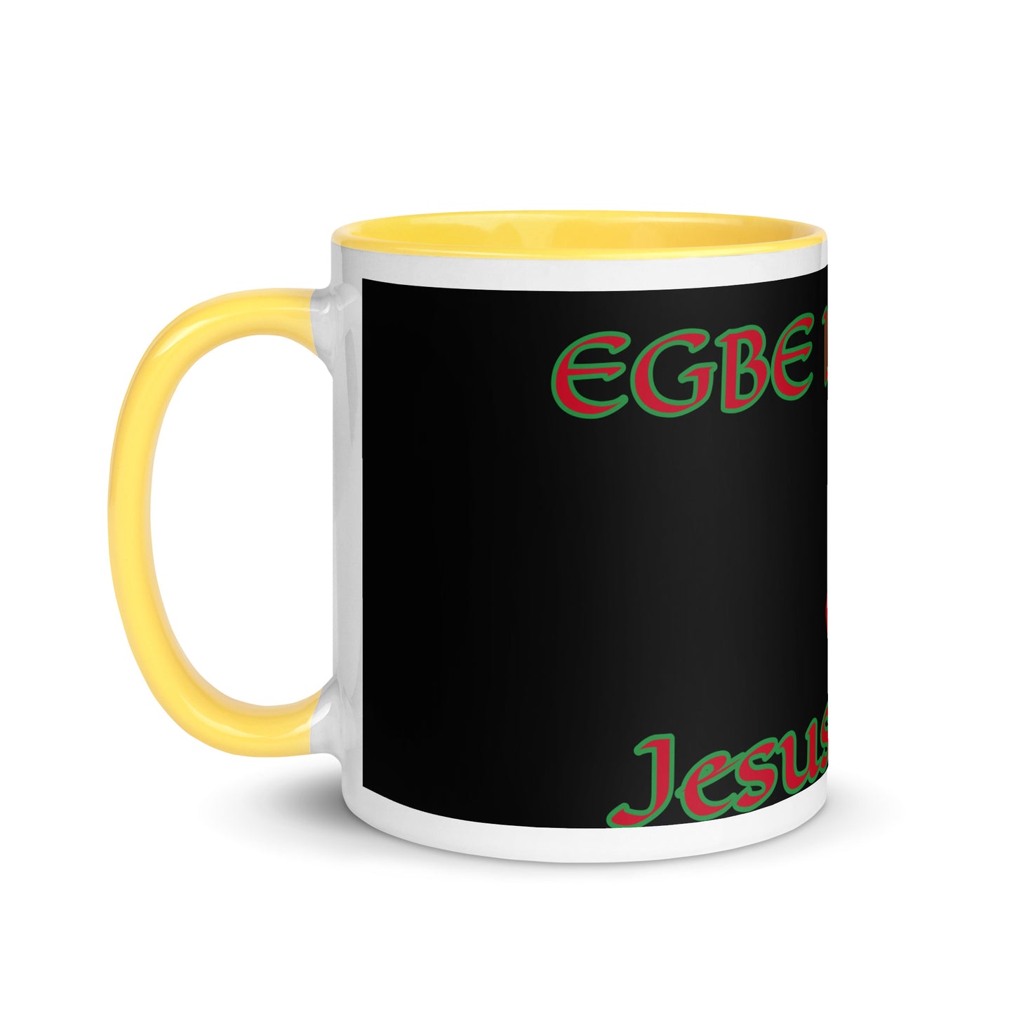 Egbe Jesus Christ 1 black Mug with Color Inside