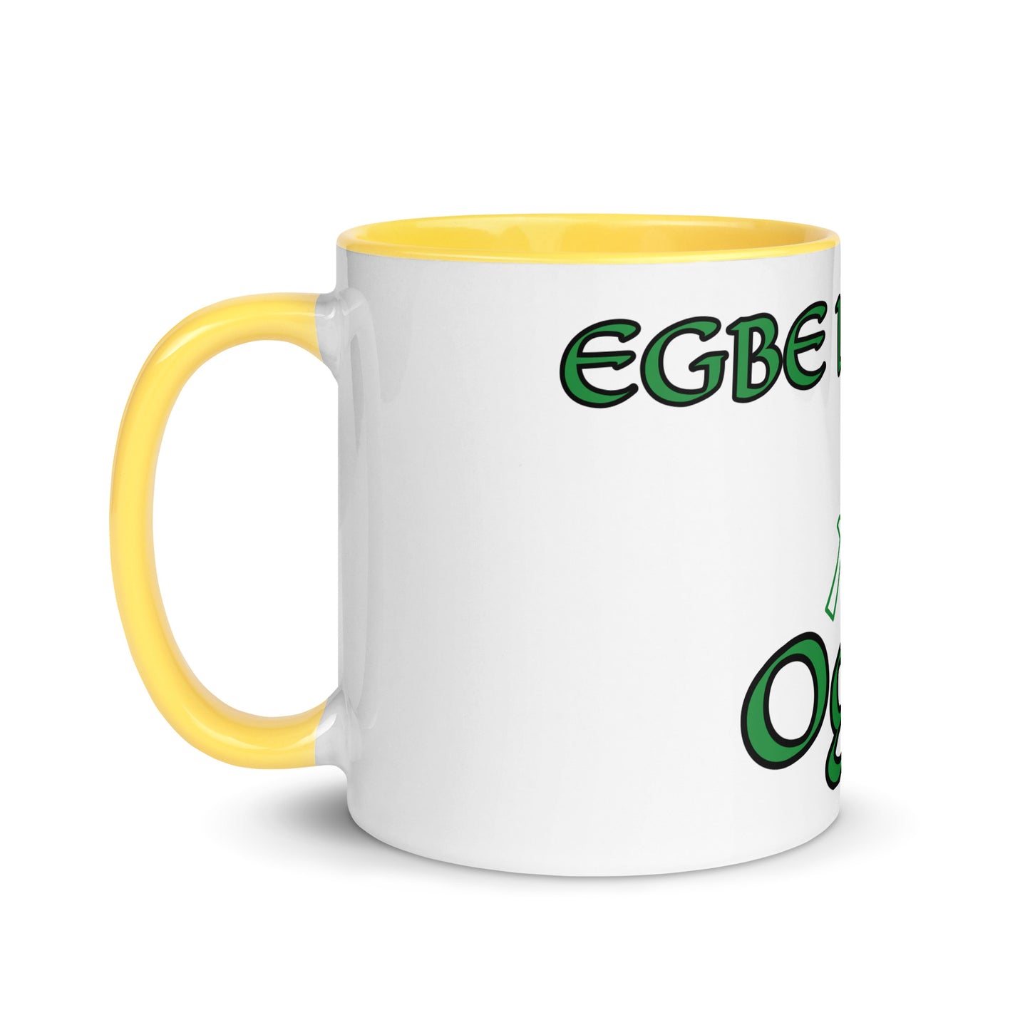 Egbe Ogun White Mug with Color Inside