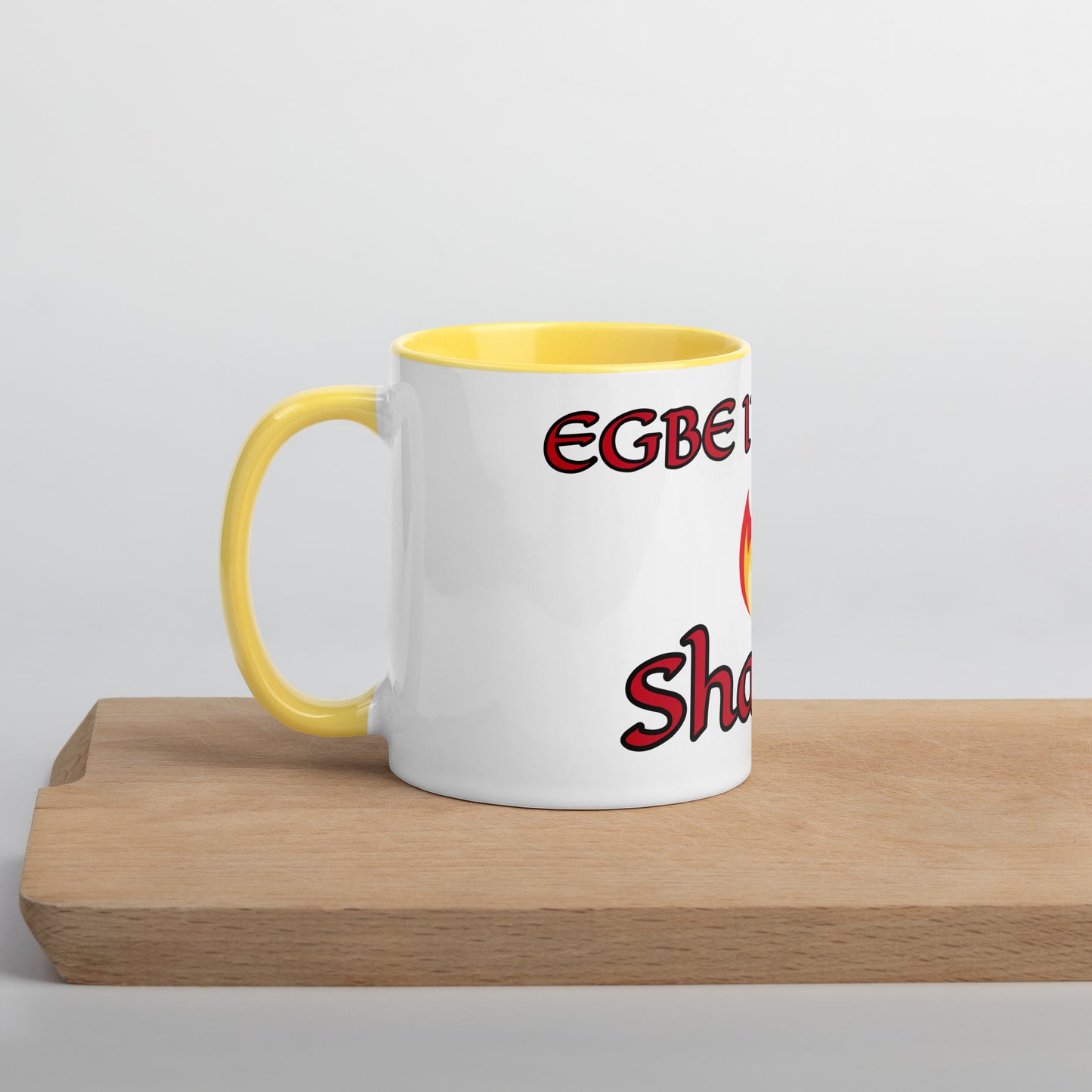 Egbe Shango White Mug with Color Inside