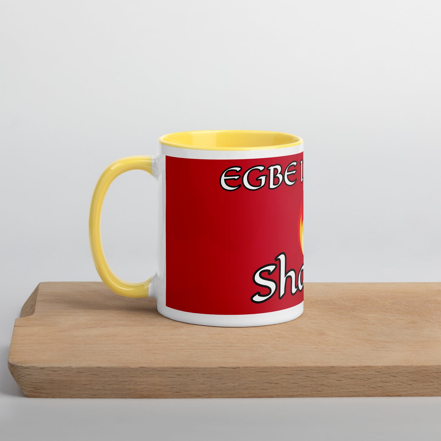 Egbe Shango Red Mug with Color Inside