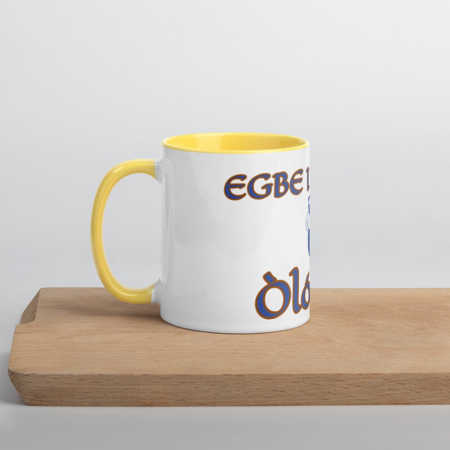 Egbe Olokun white Mug with Color Inside