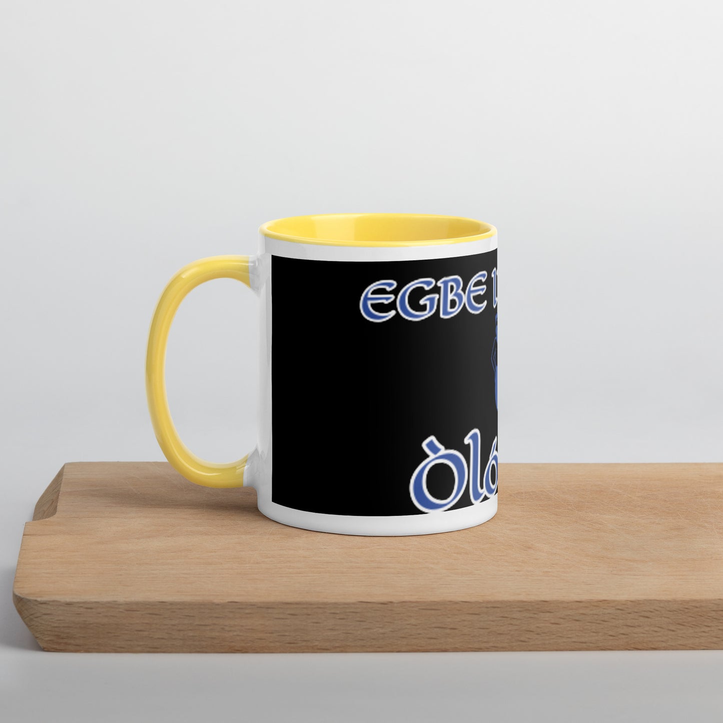 Egbe Olokun black Mug with Color Inside