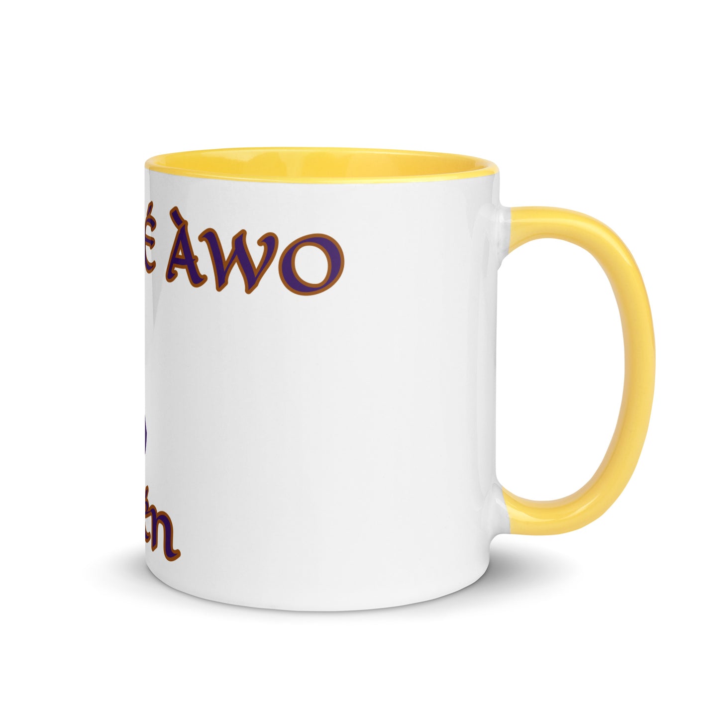 Egbe Amen 2 white Mug with Color Inside